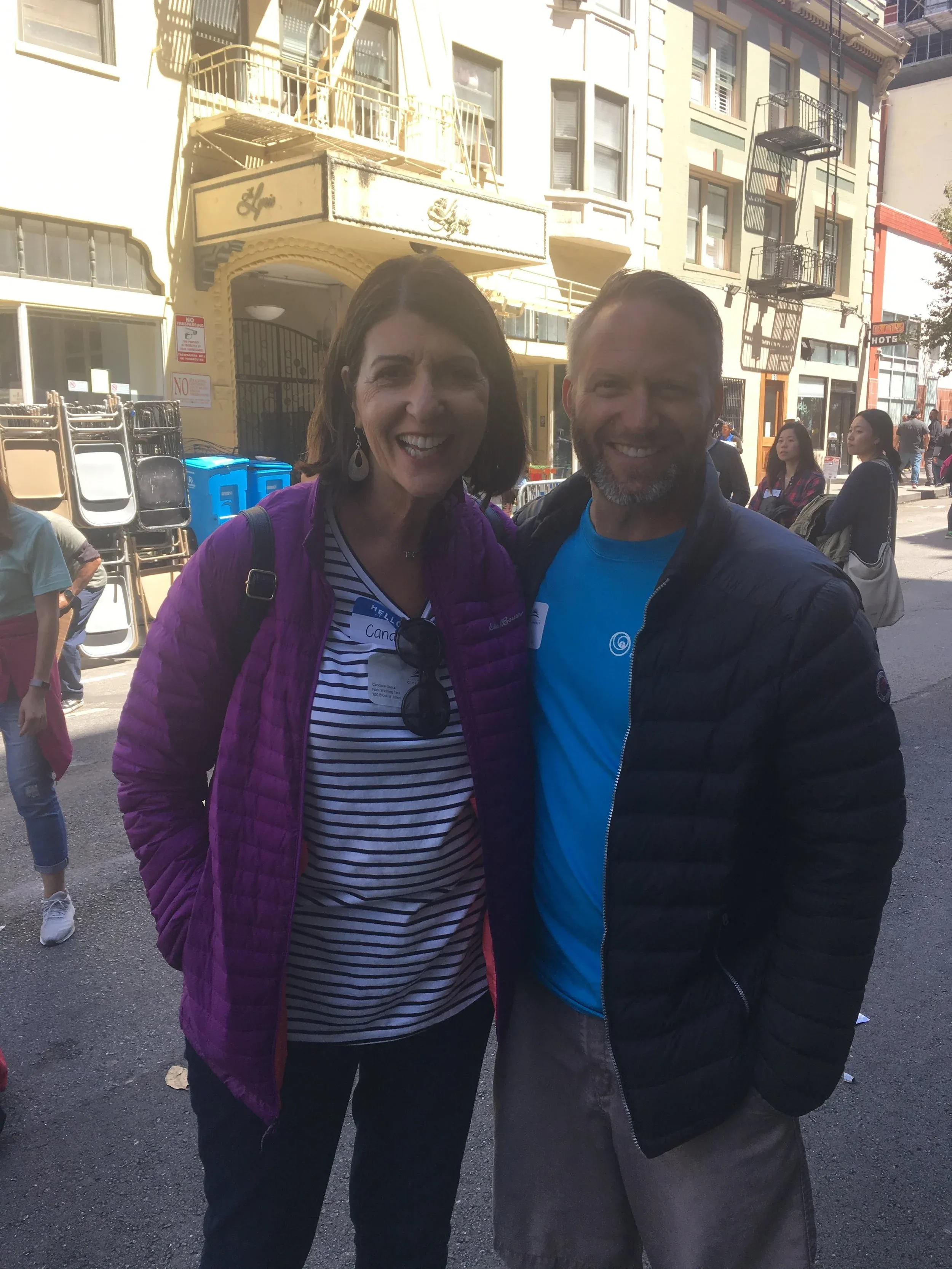 Candace and her favorite Paso Robles chiropractor on the streets of San Francisco.